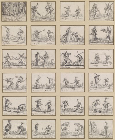 Balli di Sfessania (bailes napolitanos) de Jacques Callot